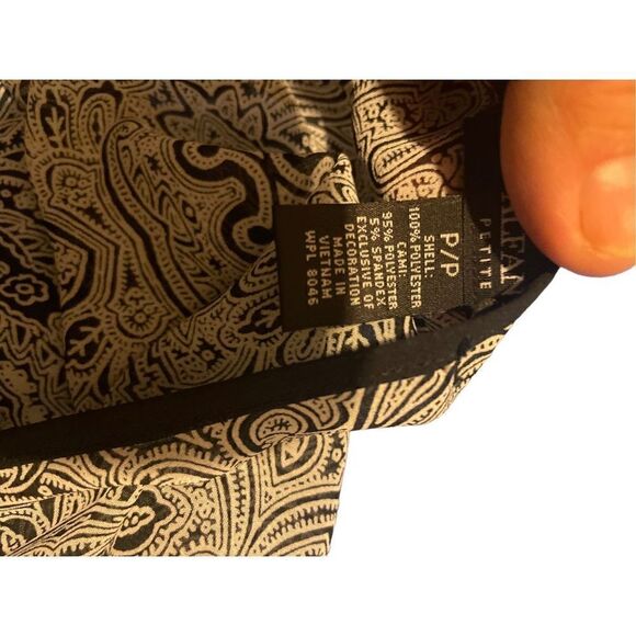 Alfani Women's Gray Lace with Black Paisley Flared Sleeves Semi Sheer Camisole S - Picture 5 of 10